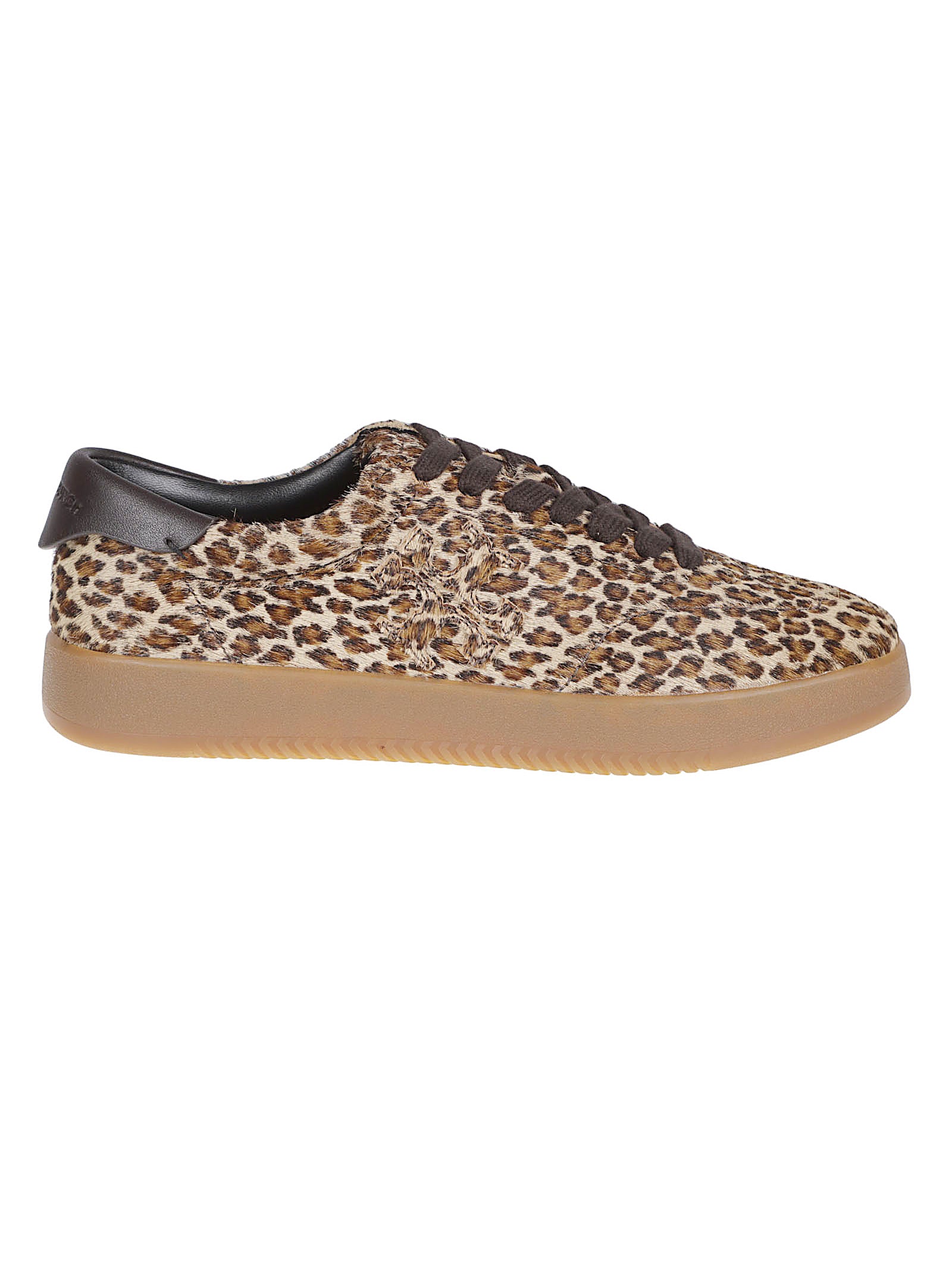 Natural Bristle Leopard Print Sneakers