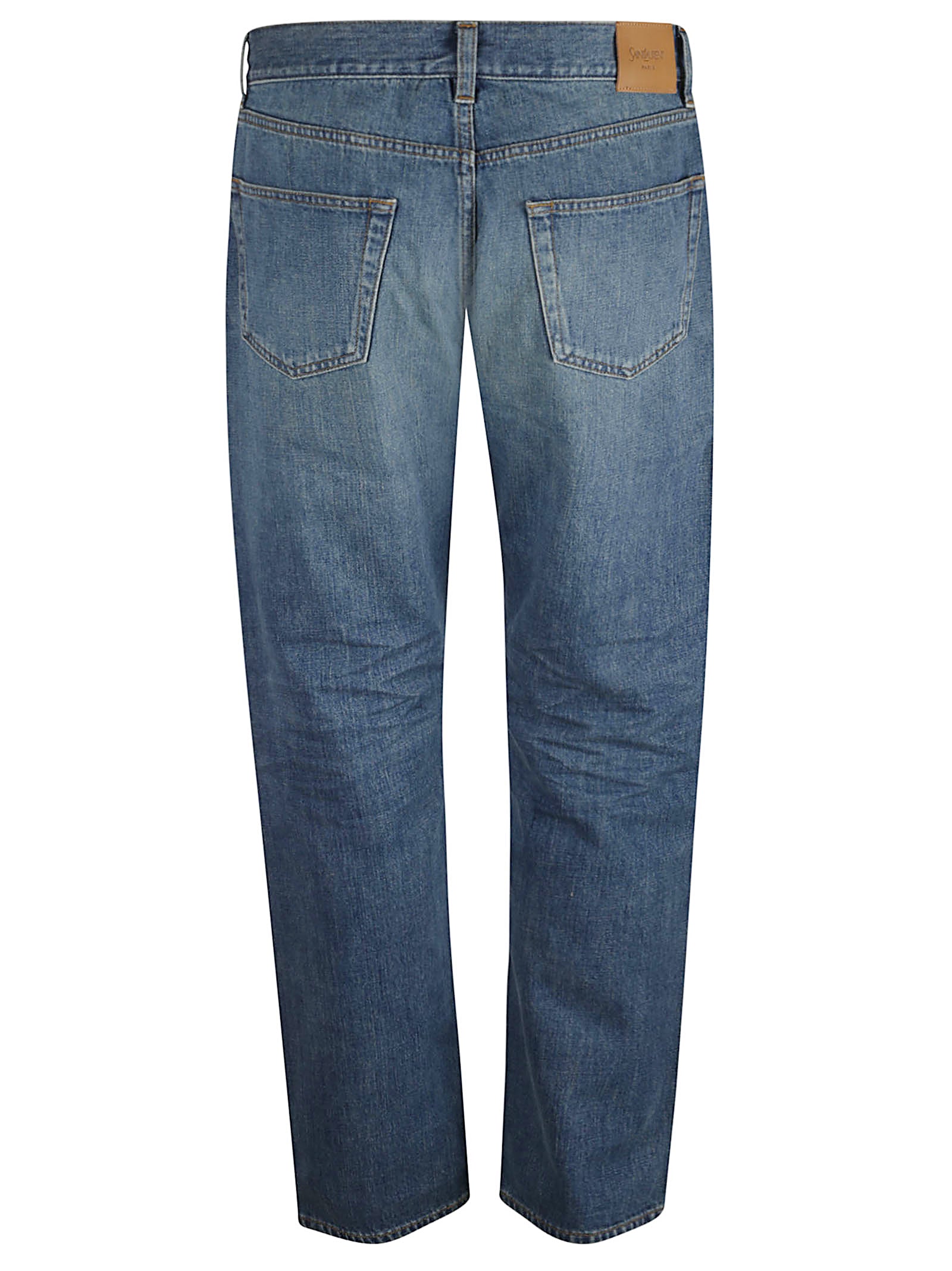 Mid-Rise Straight Leg Denim Jeans