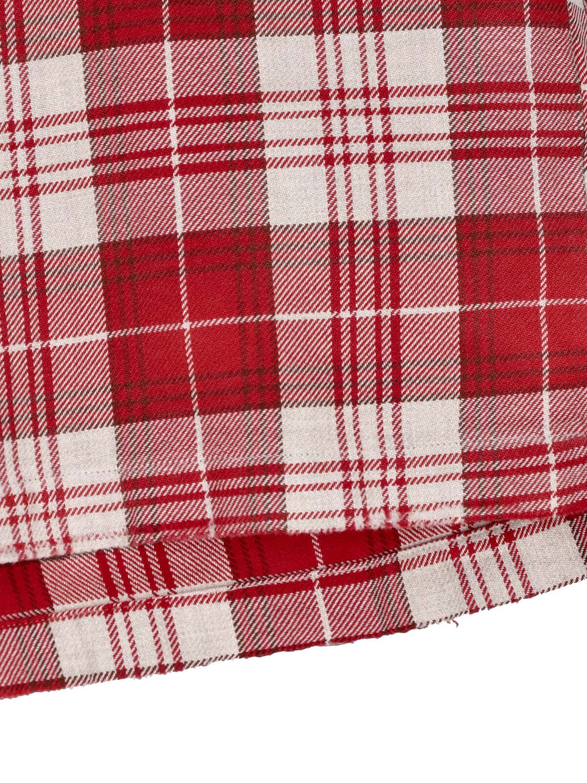 Short-Sleeve Plaid Shirt With Button-Down Front And Chest Pockets
