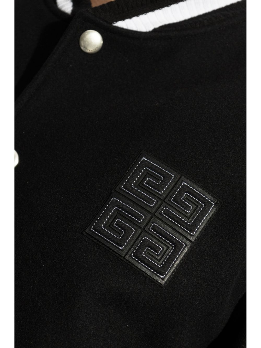 Black Wool and Leather Jacket