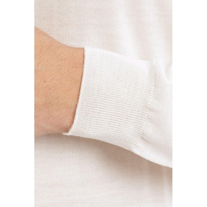 Long-Sleeve Crew Neck Sweater In Fine Merino Wool