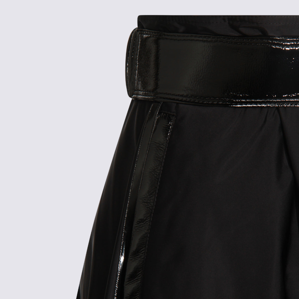High-Waisted Black Maxi Skirt with Belt