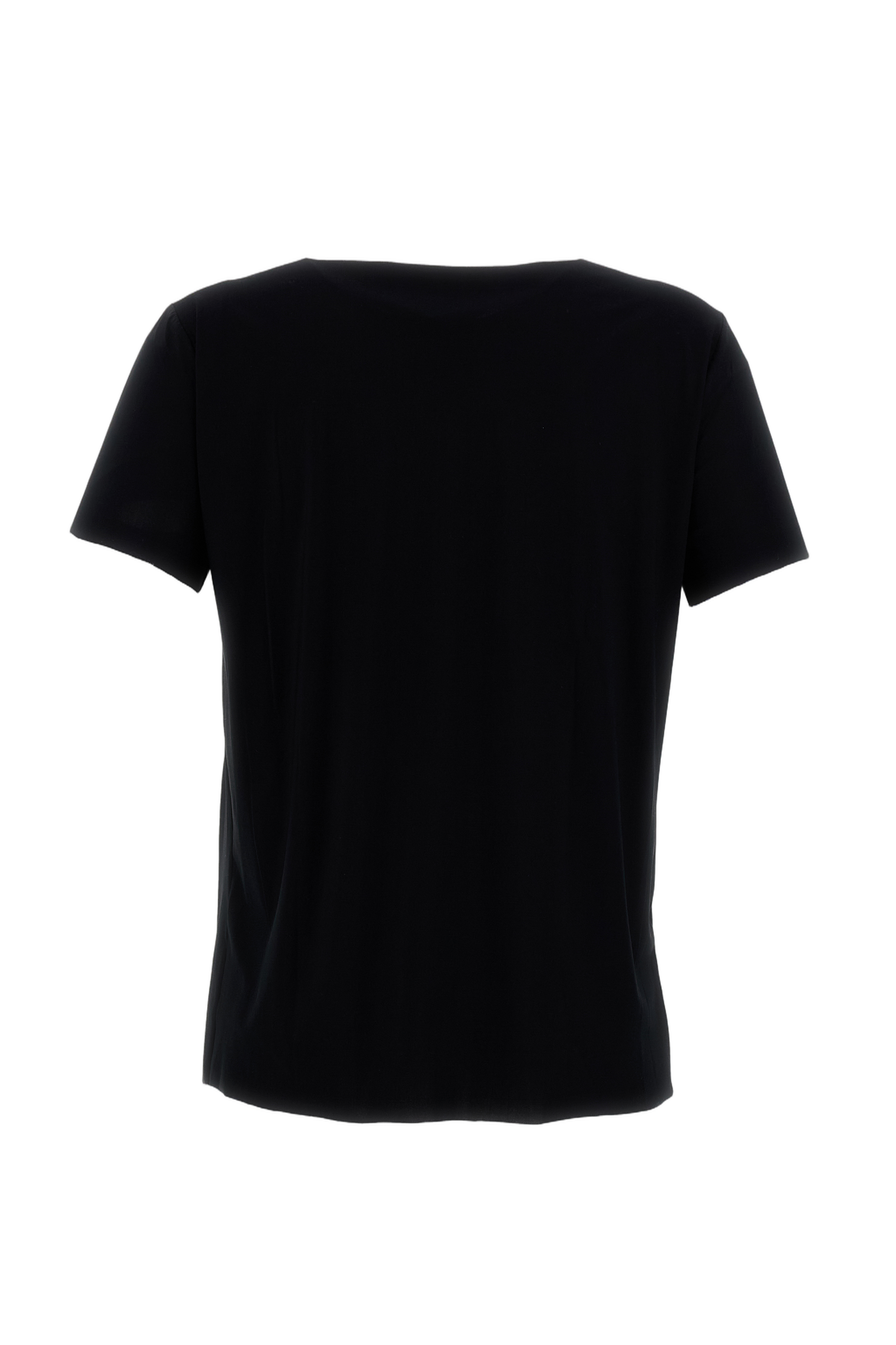 Classic Black T-Shirt with Round Neckline and Short Sleeves