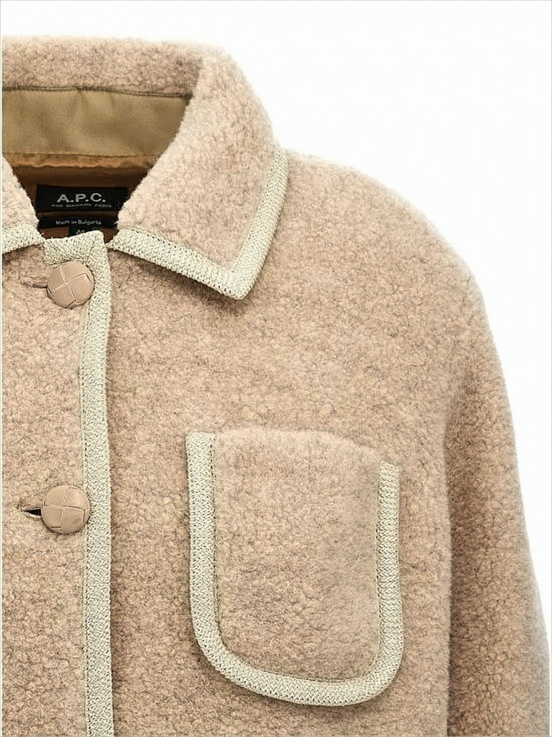 Boxy Wool Jacket with Textured Finish