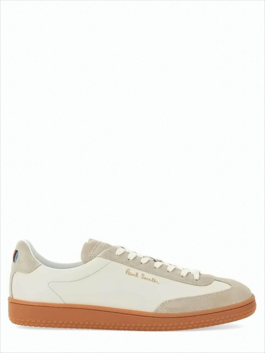 Low-Top Sneakers with Suede Overlays and Multicolor Stripes