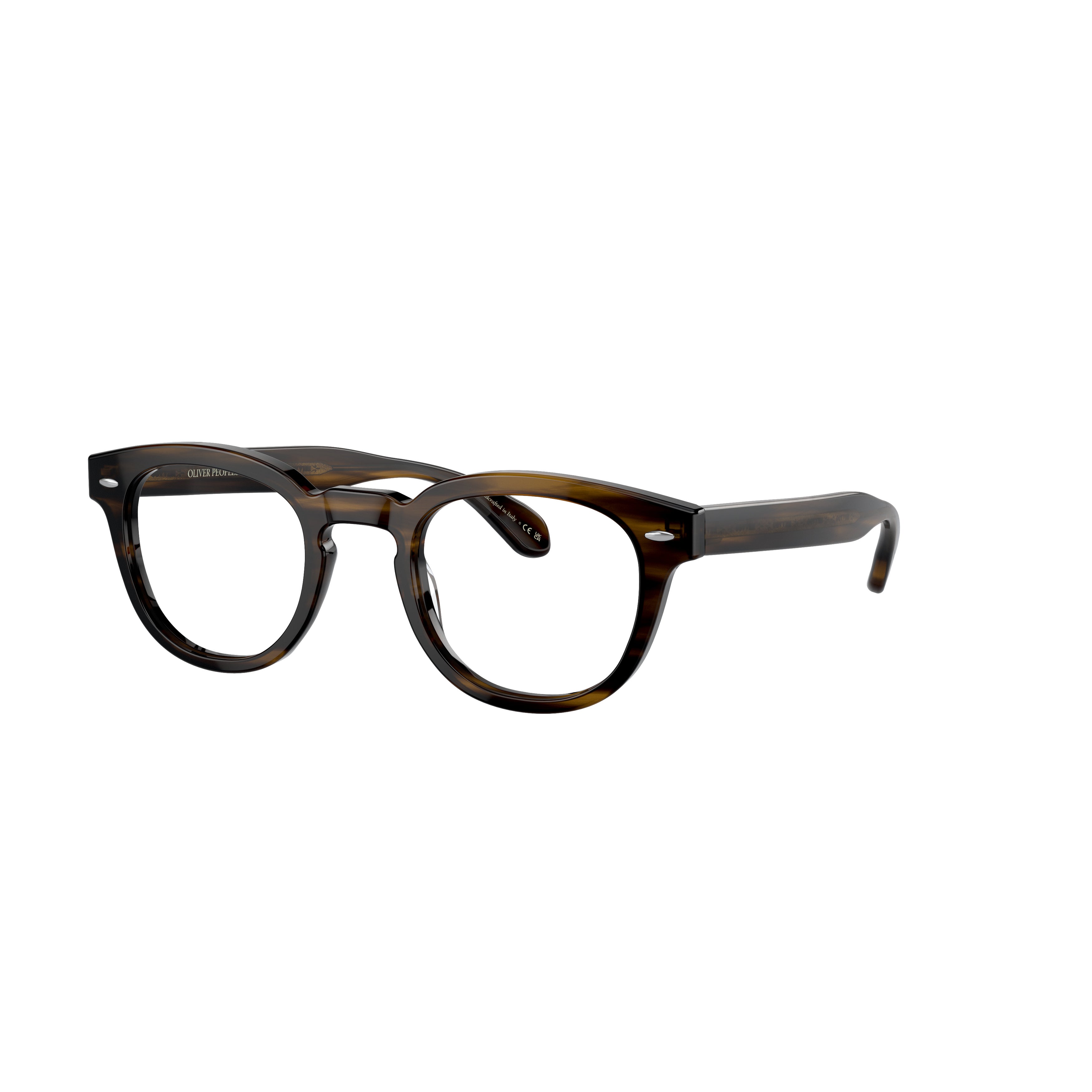 Tortoiseshell Round Eyeglasses with Keyhole Bridge