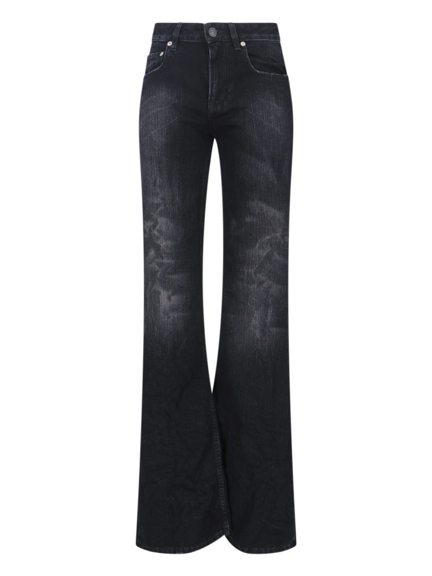 Wide-Leg Jeans – Black