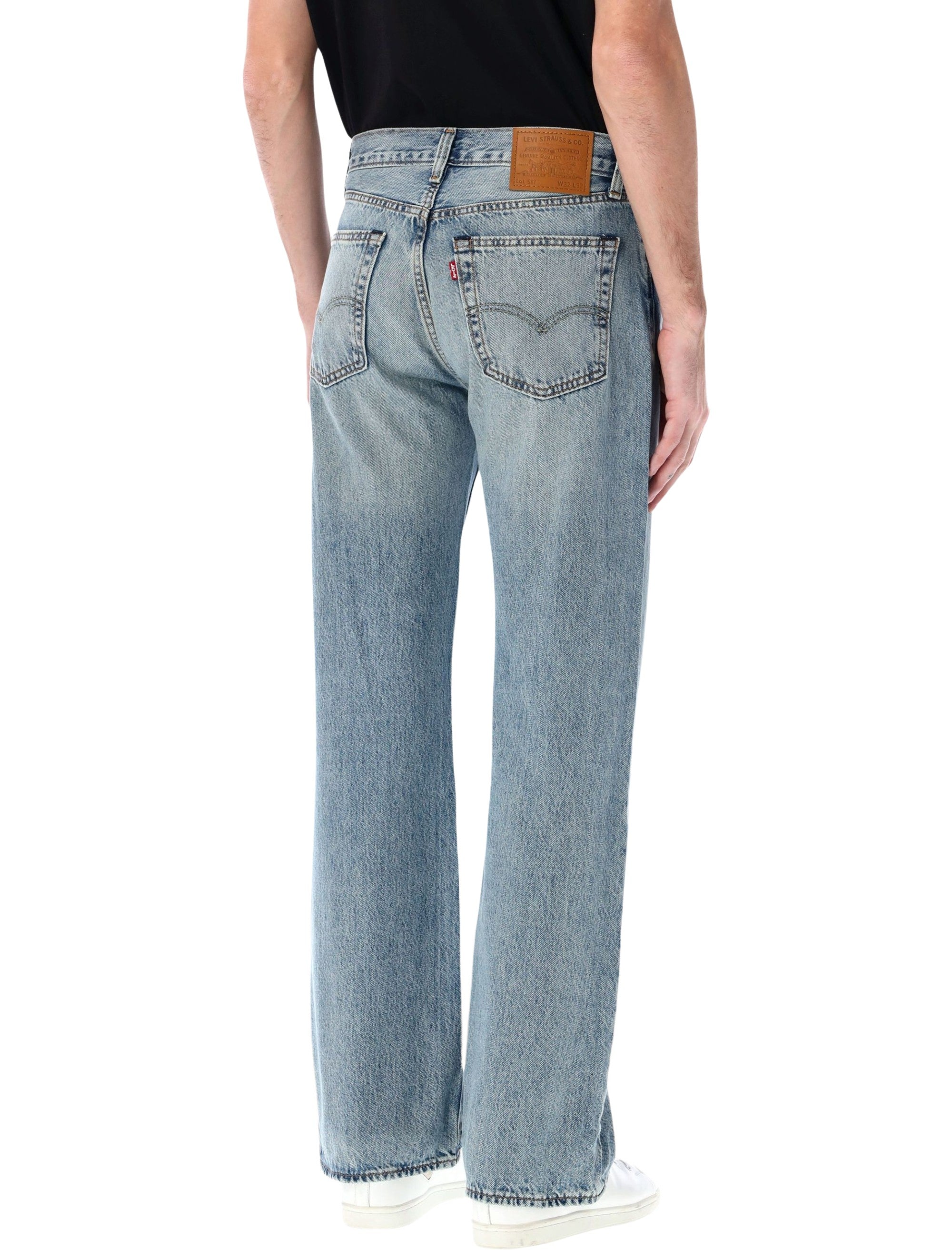 Lightly Faded Vintage Wash Relaxed Flare Jeans