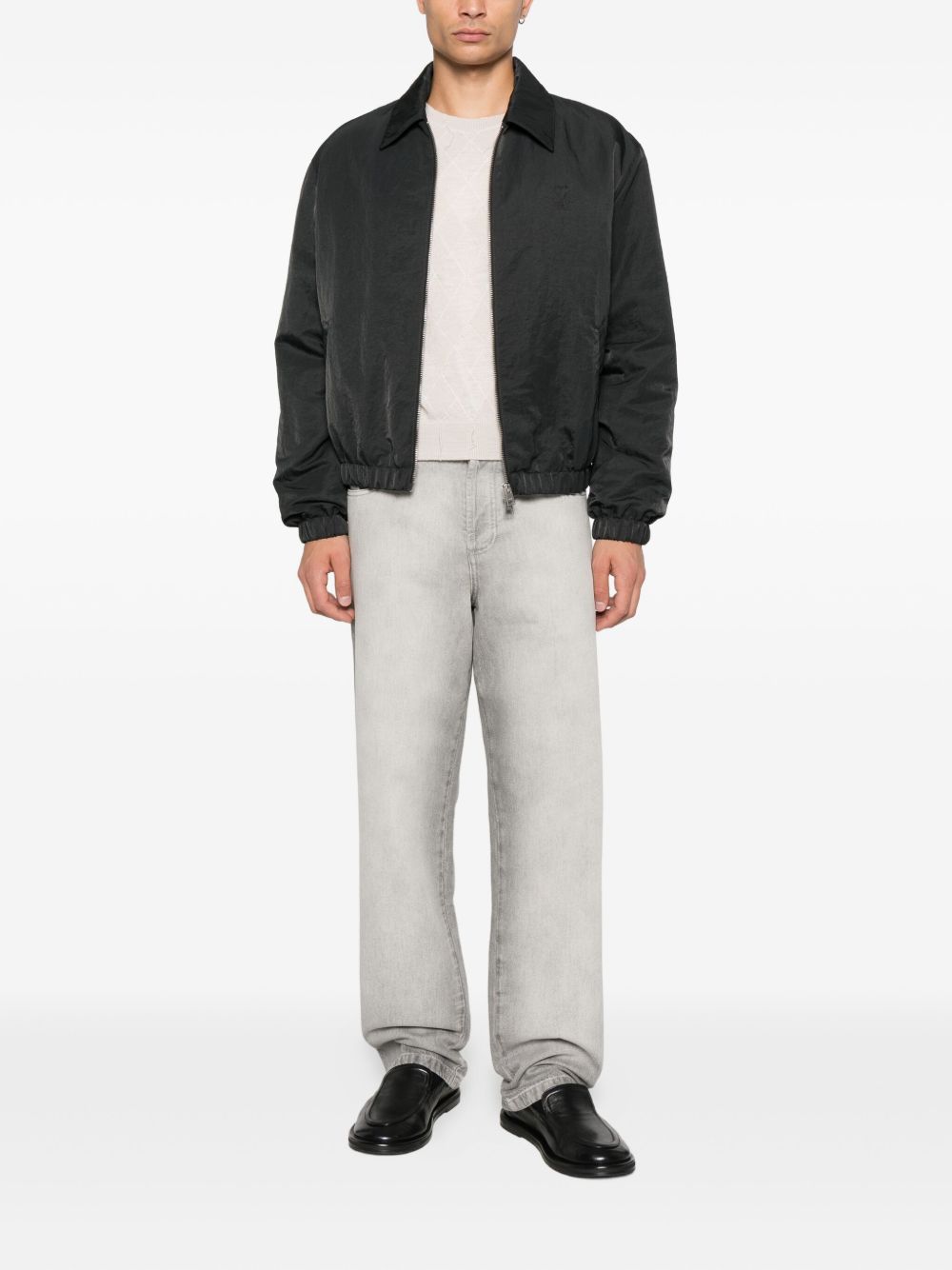 Point Collar Black Jacket