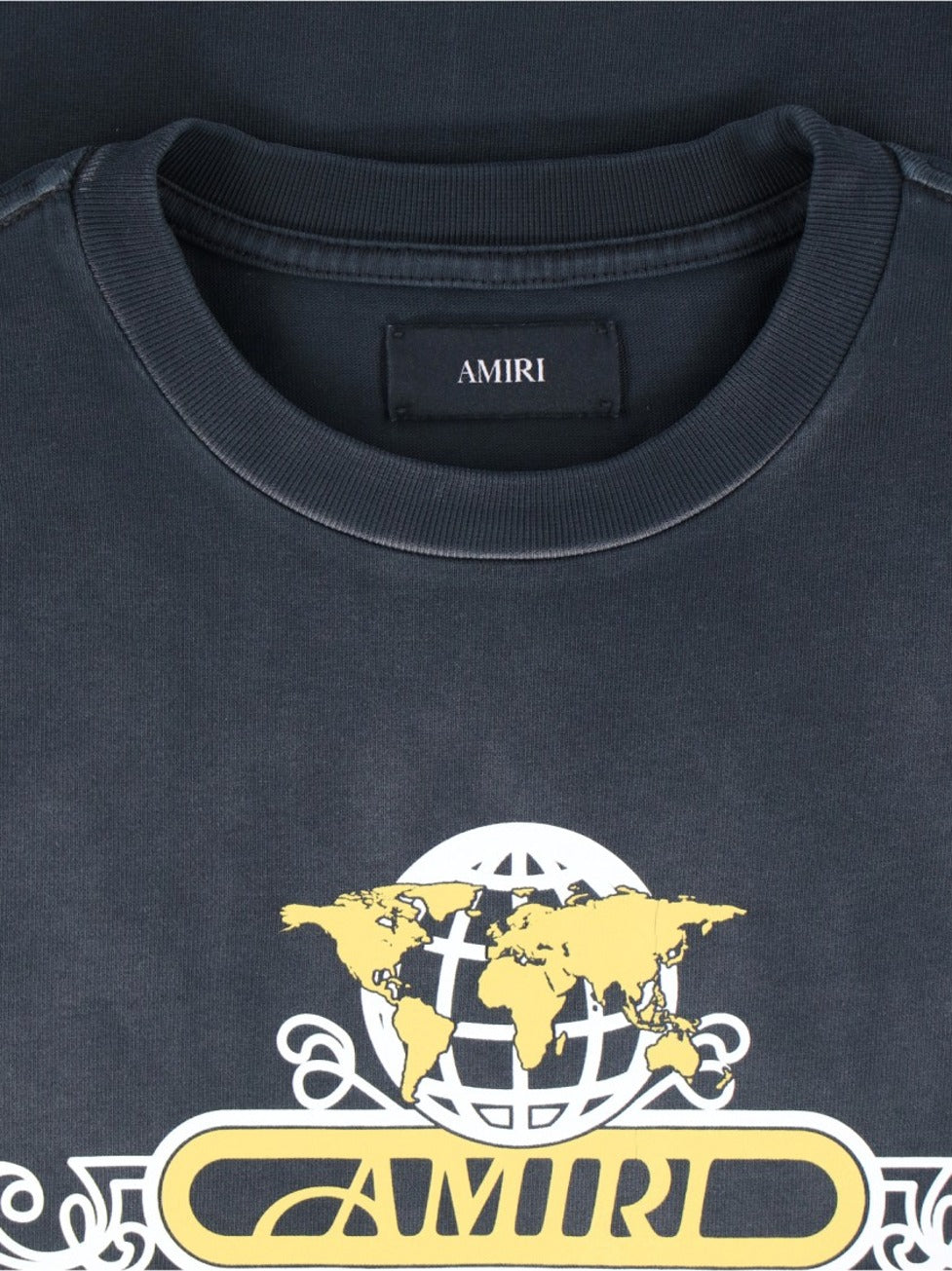 Cropped Black T-Shirt With Iconic Graphic Design