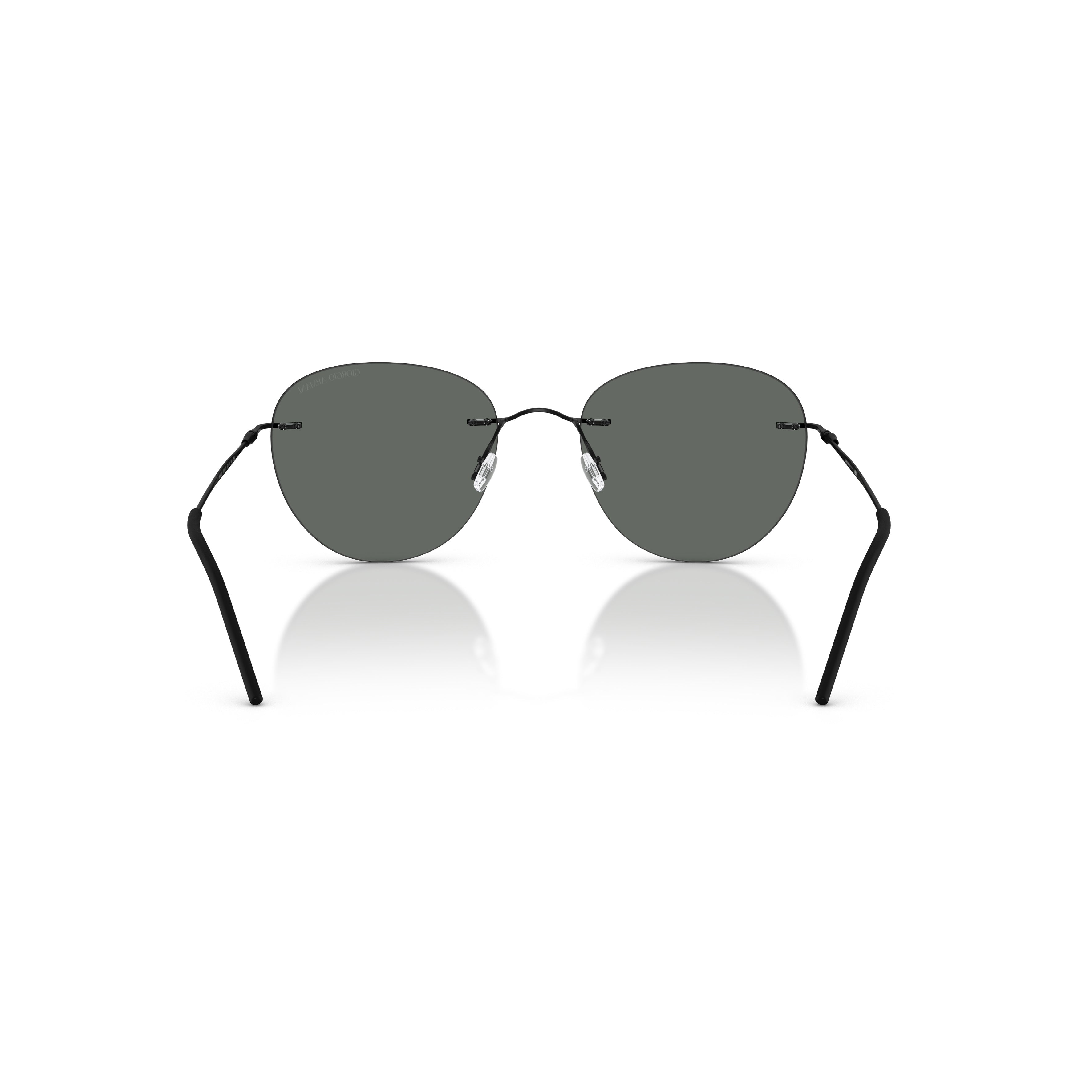 0ar6182 Rimless Dark Lens Sunglasses with Thin Metal Frame