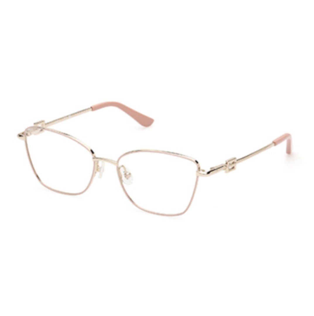 Gu2974 Angular Gold-Finish Eyeglasses