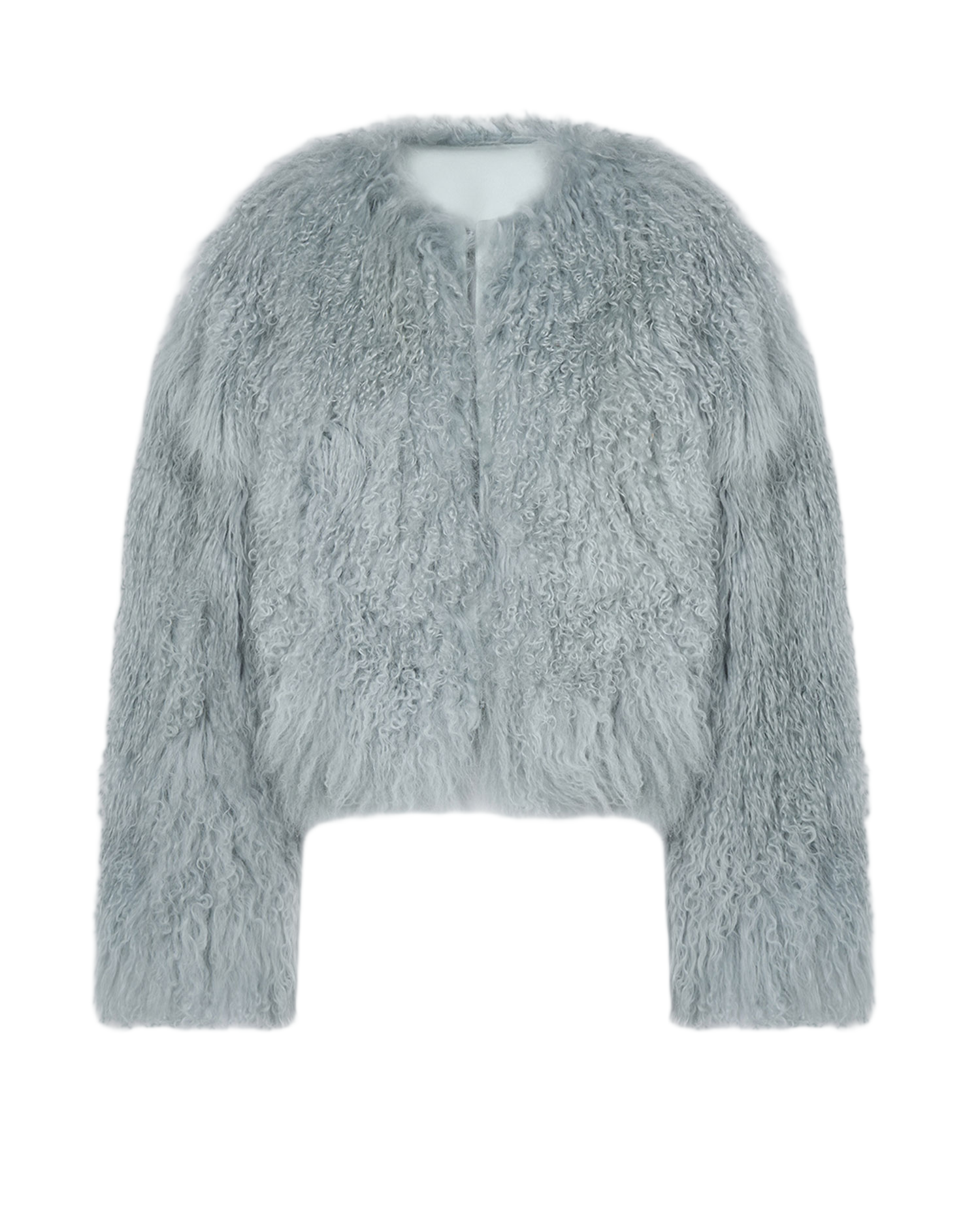 Cropped Plush Bomber Jacket with Textured Finish