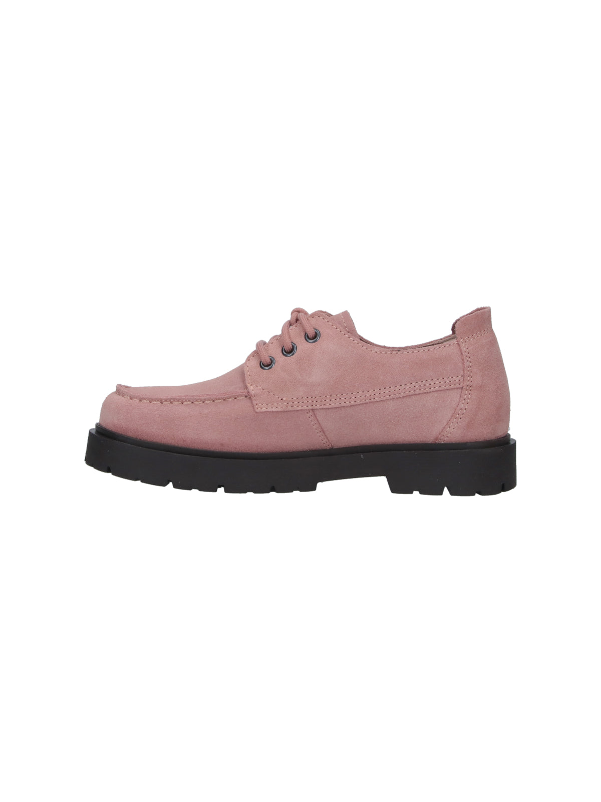 Soft Pink Highwood Lace Suede Shoes