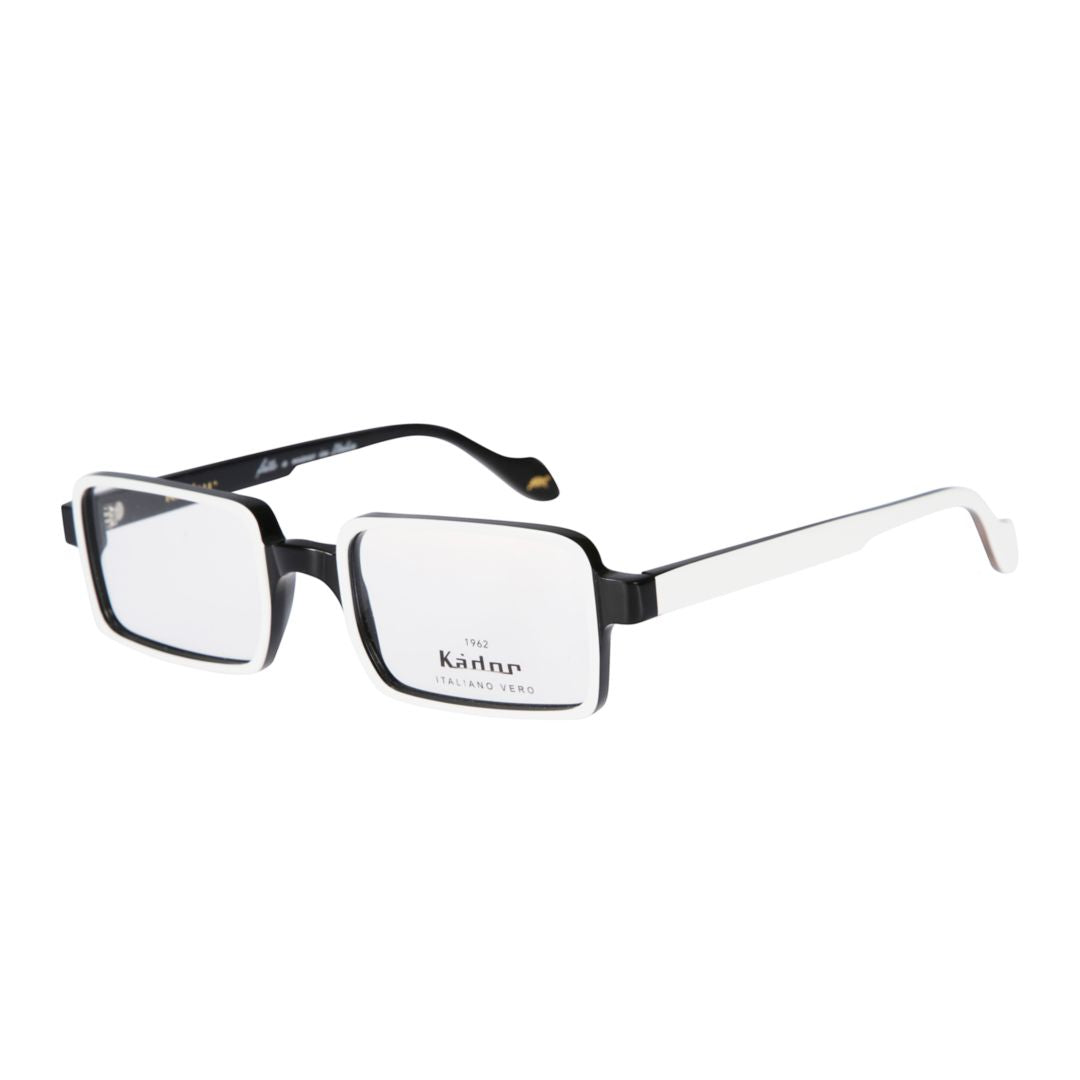Planet Light Rectangular Two-Tone Sunglasses with Bold Black Front