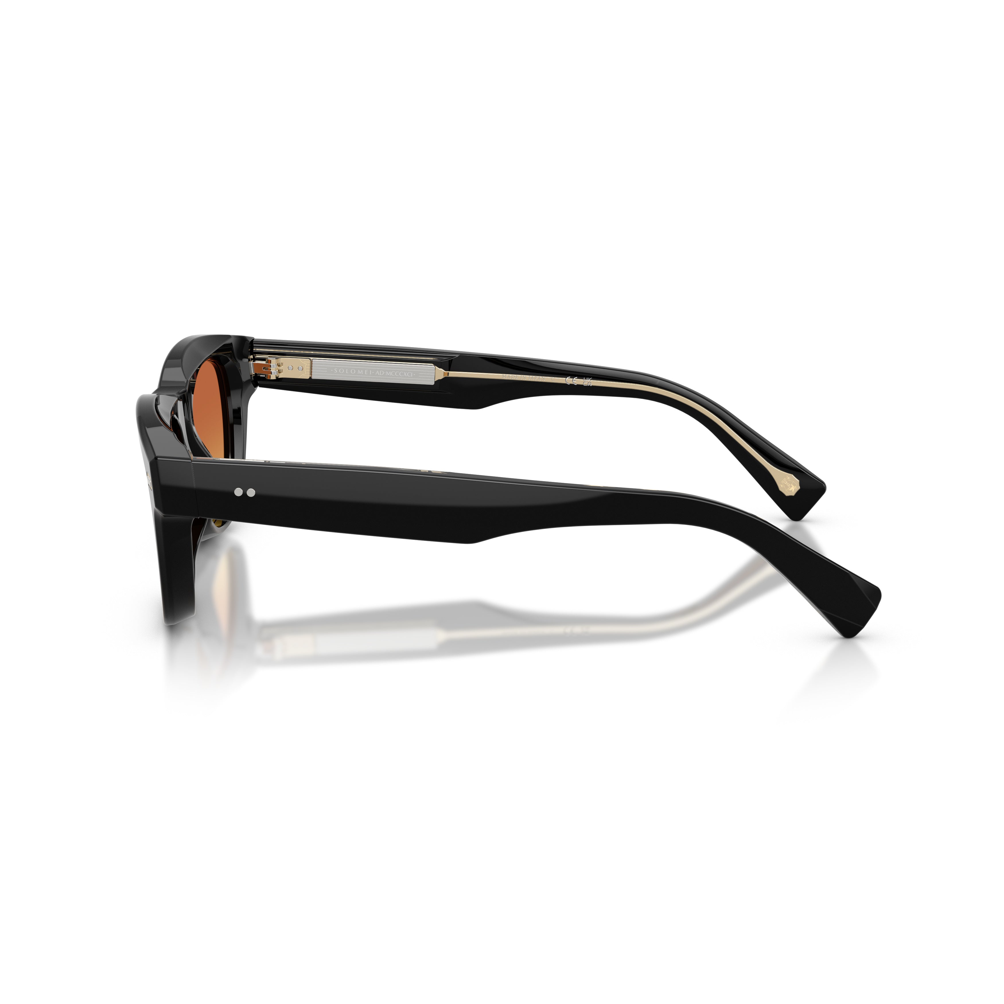 0bc3016 Bold Rectangular Acetate Sunglasses with Metallic Accents