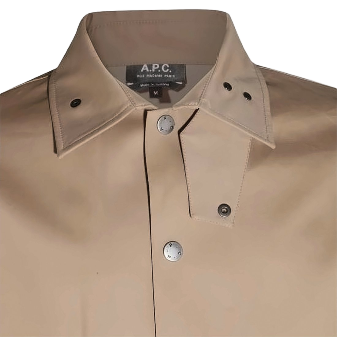 Mid-Length Cotton A.P.C. Coat with Classic Collar