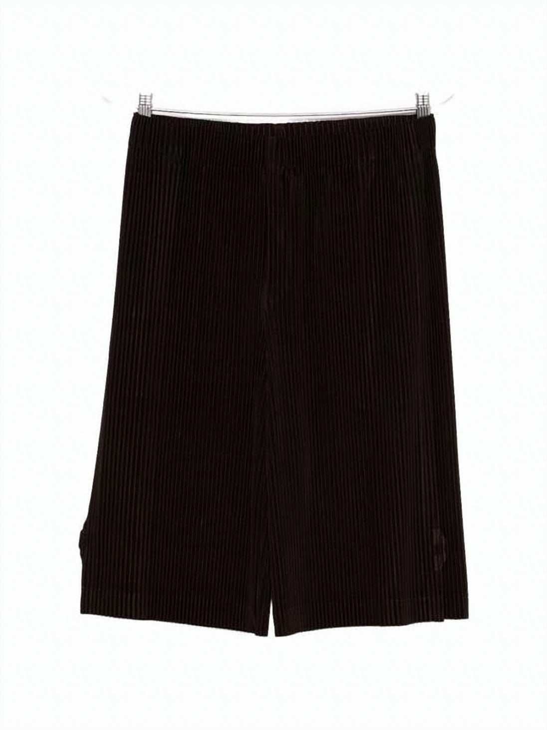 Pleated Relaxed-Fit Polyester Shorts