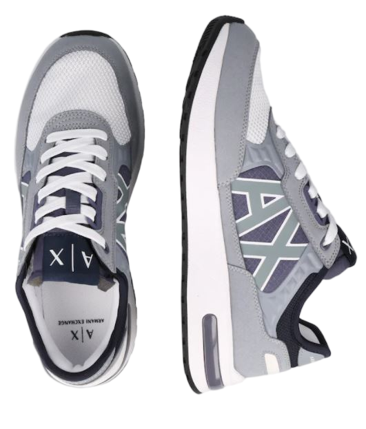 Mesh And Suede-Overlay Running Sneakers