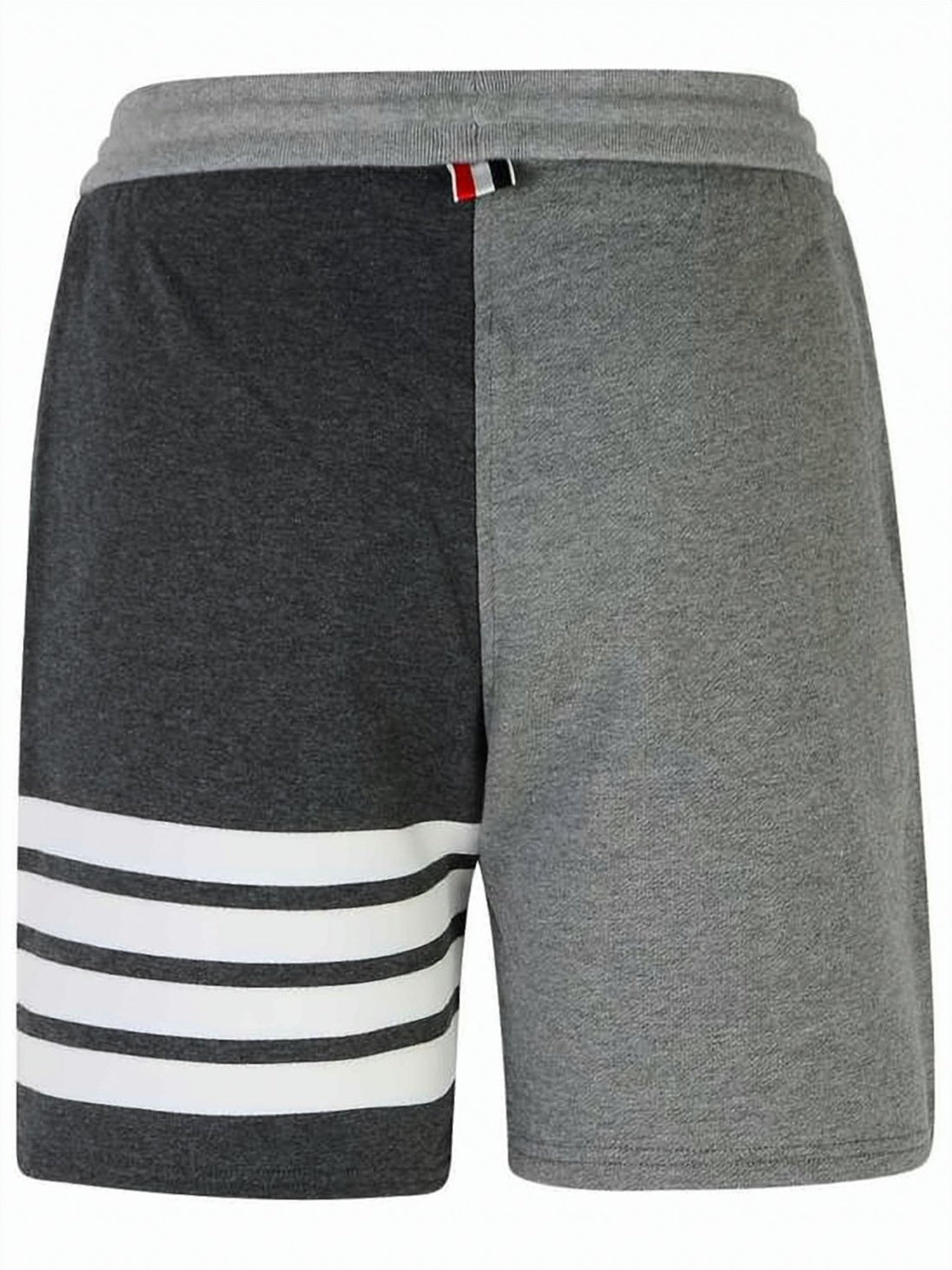 Two-Tone Lightweight Cotton Shorts with Drawstring Waistband