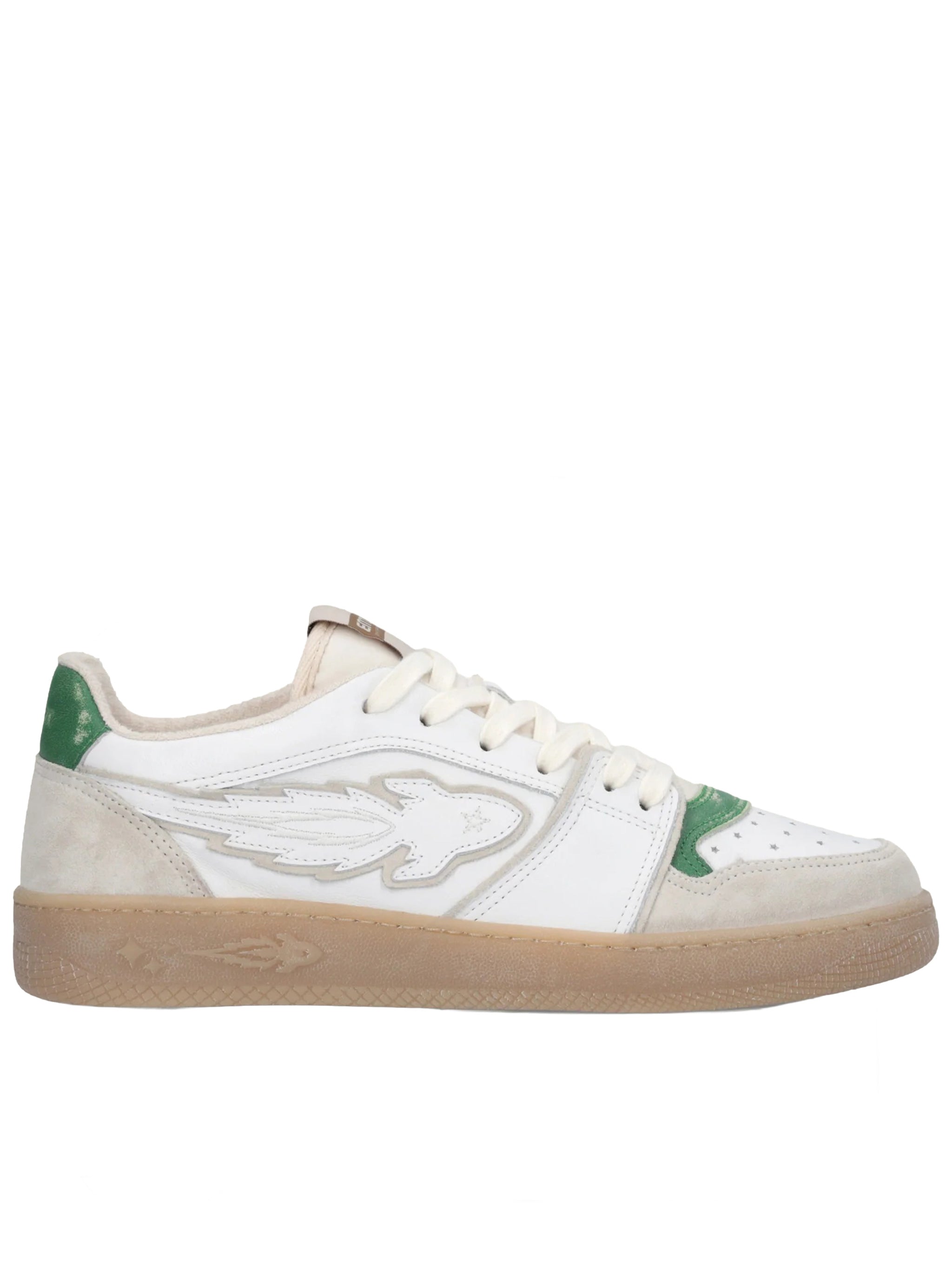 Egg Rocket 2 White/Beige Suede Sneakers