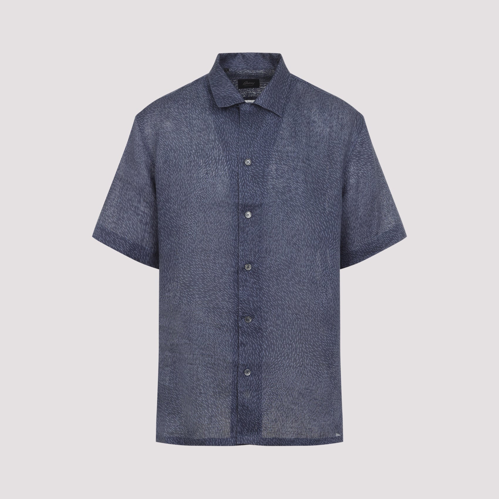Textured Linen Button-Up Shirt