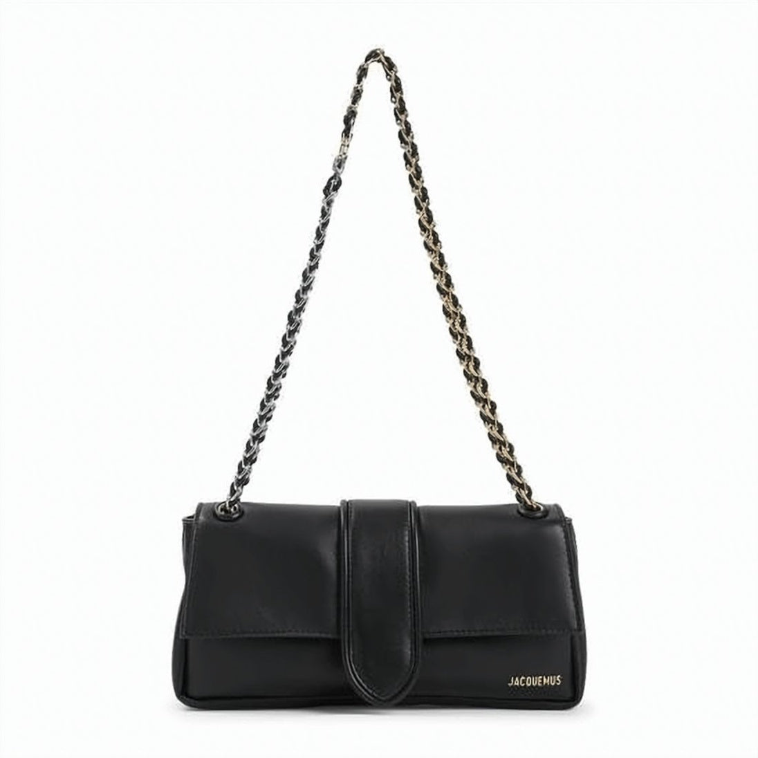Rectangular Lambskin Shoulder Bag with Chain Strap