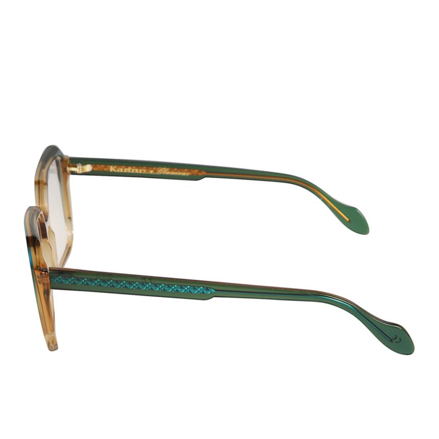 Lizzy Geometric Frame Sunglasses with Textured Temples