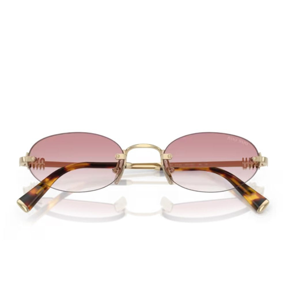 0Mu A54S Logo Rimless Oval Sunglasses