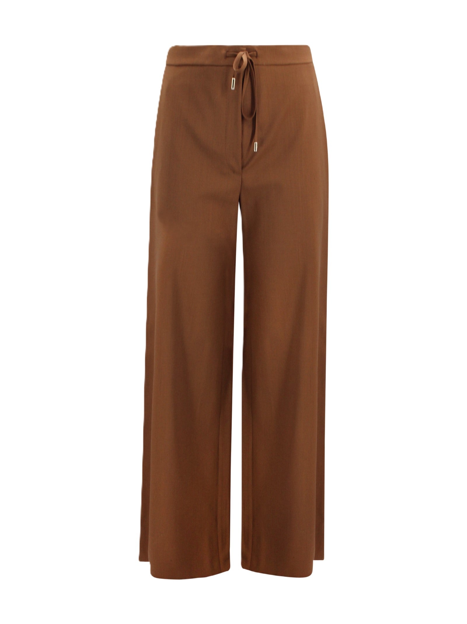 Wide-Leg Cropped Pants with High Waist