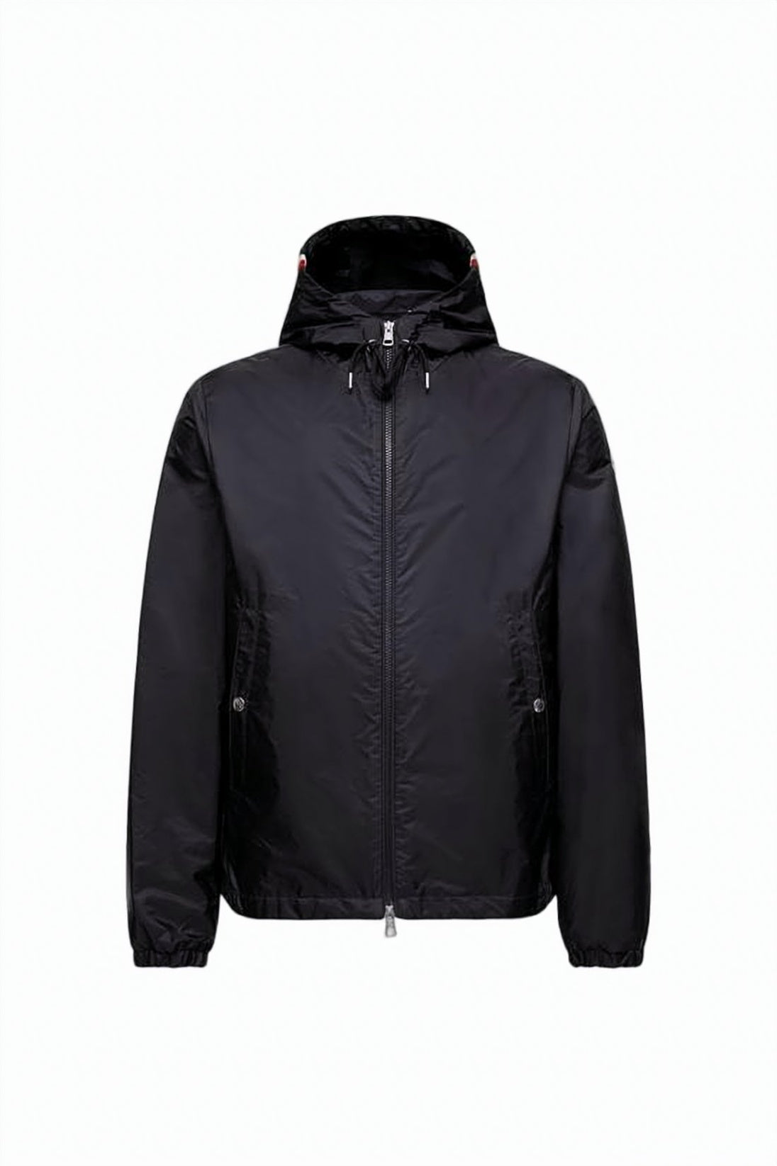 Black Polyamide Jacket with Hood