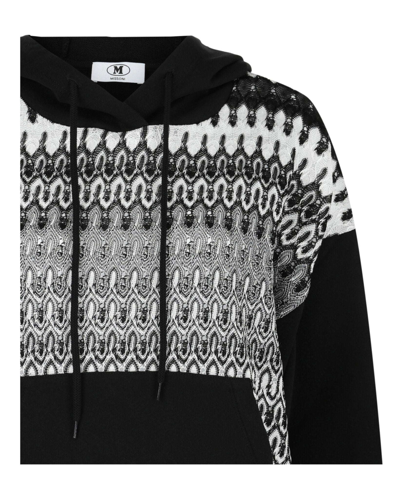 Embroidered Mesh Hoodie