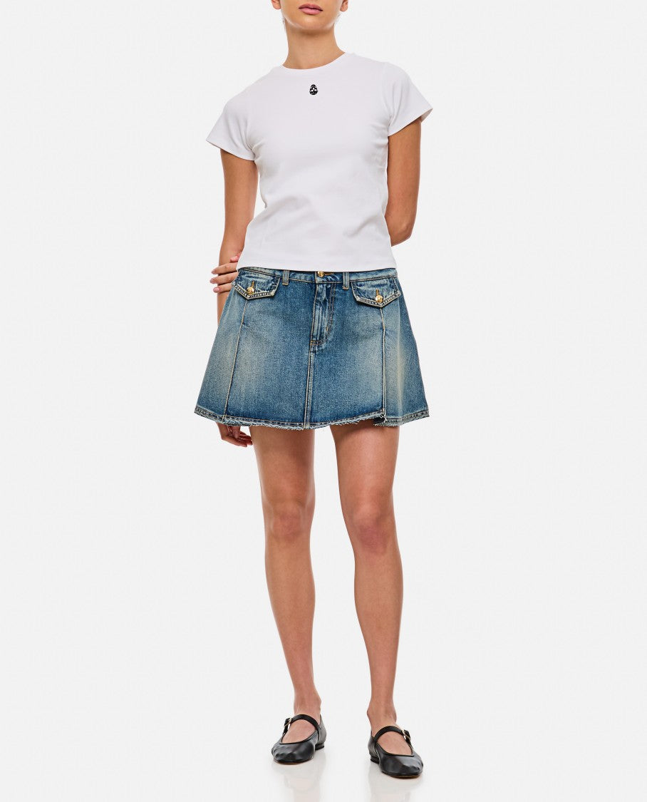 Stone Washed Miniskirt