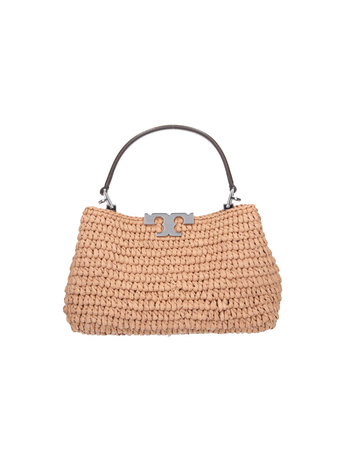 Beige Eleanor Mini Raffia Bag