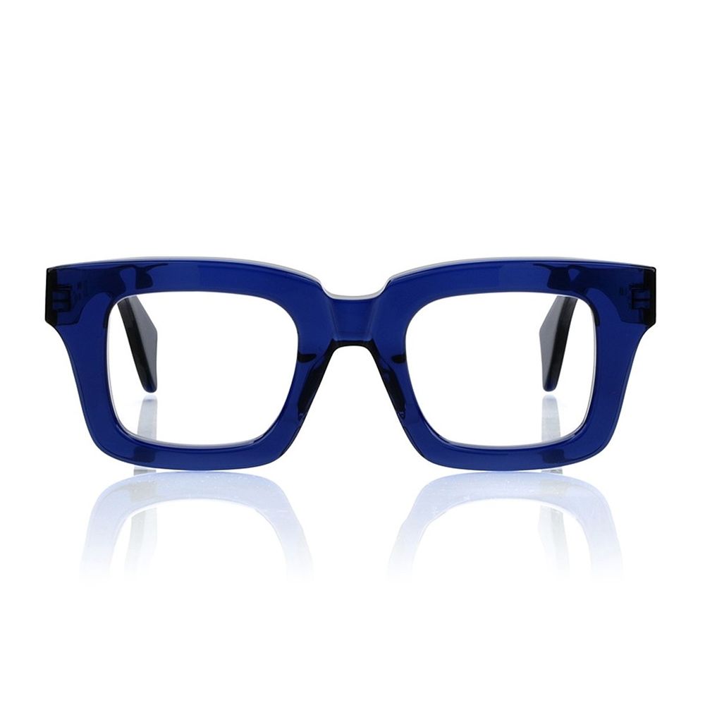 Concept Eyewear Mk295 Geometric Squared Sunglasses In Transparent Blue Mazzucchelli Acetate