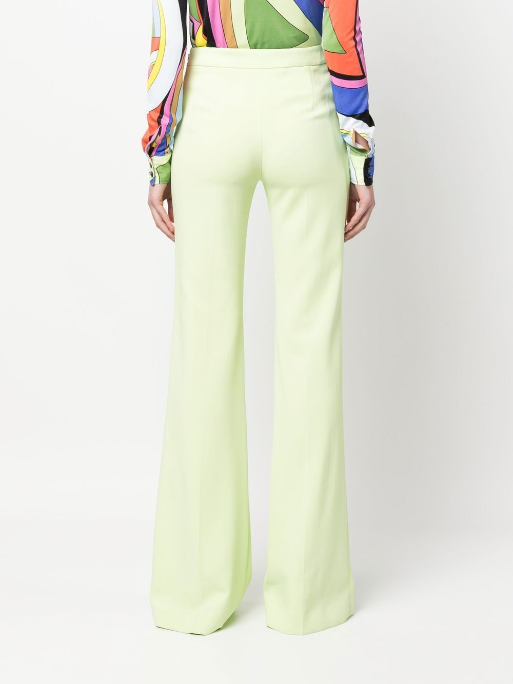 Flared High-Waisted Trousers