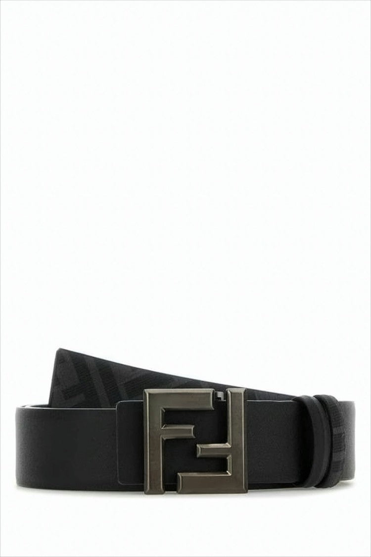 Calf Leather Belt with Distinctive Double-F Logo Buckle
