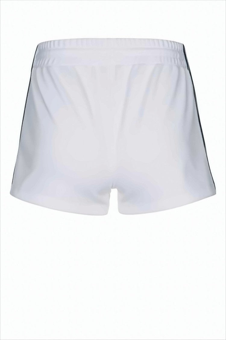 Sporty White Shorts With Adjustable Drawstring
