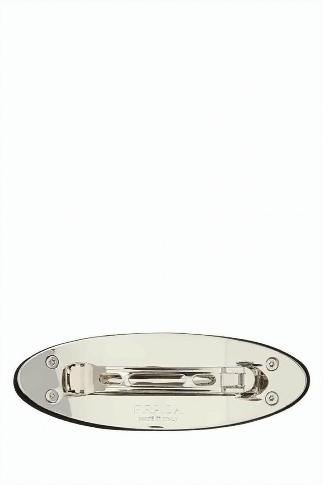 Elongated Oval Hair Clip with Silver Stud Gradient
