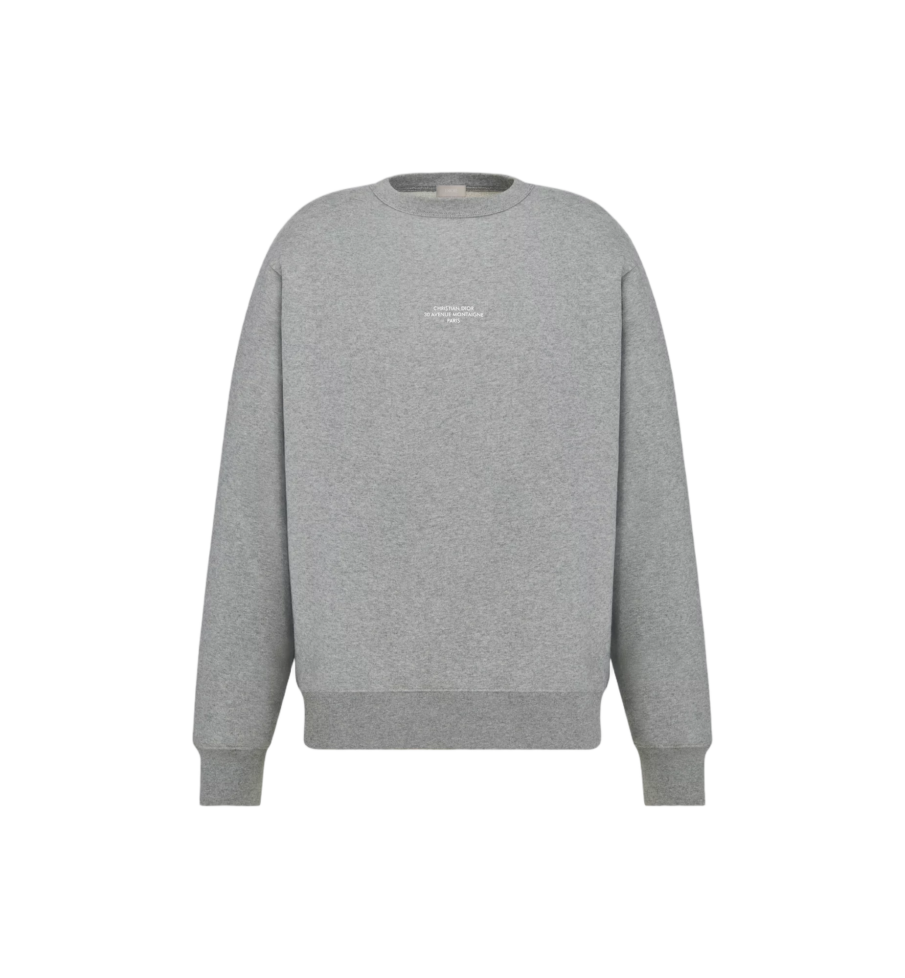 Brushed Cotton Sweatshirt with Dior Montaigne Print