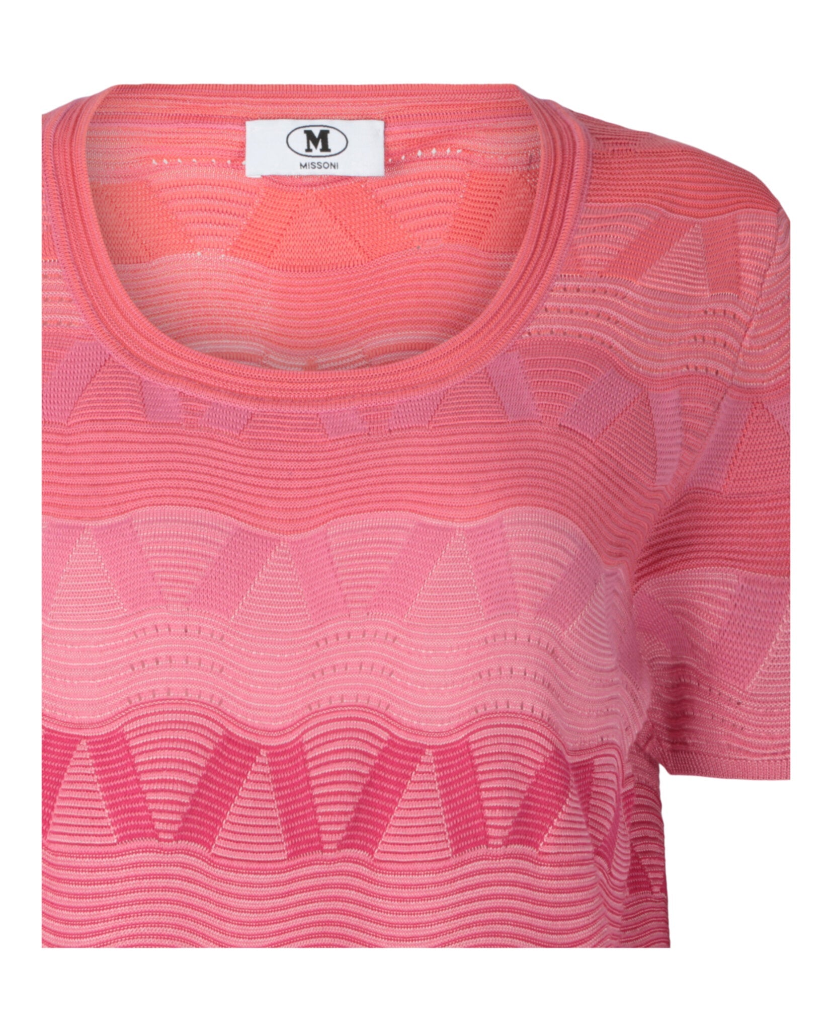 Wave-Pattern Knit Sweater