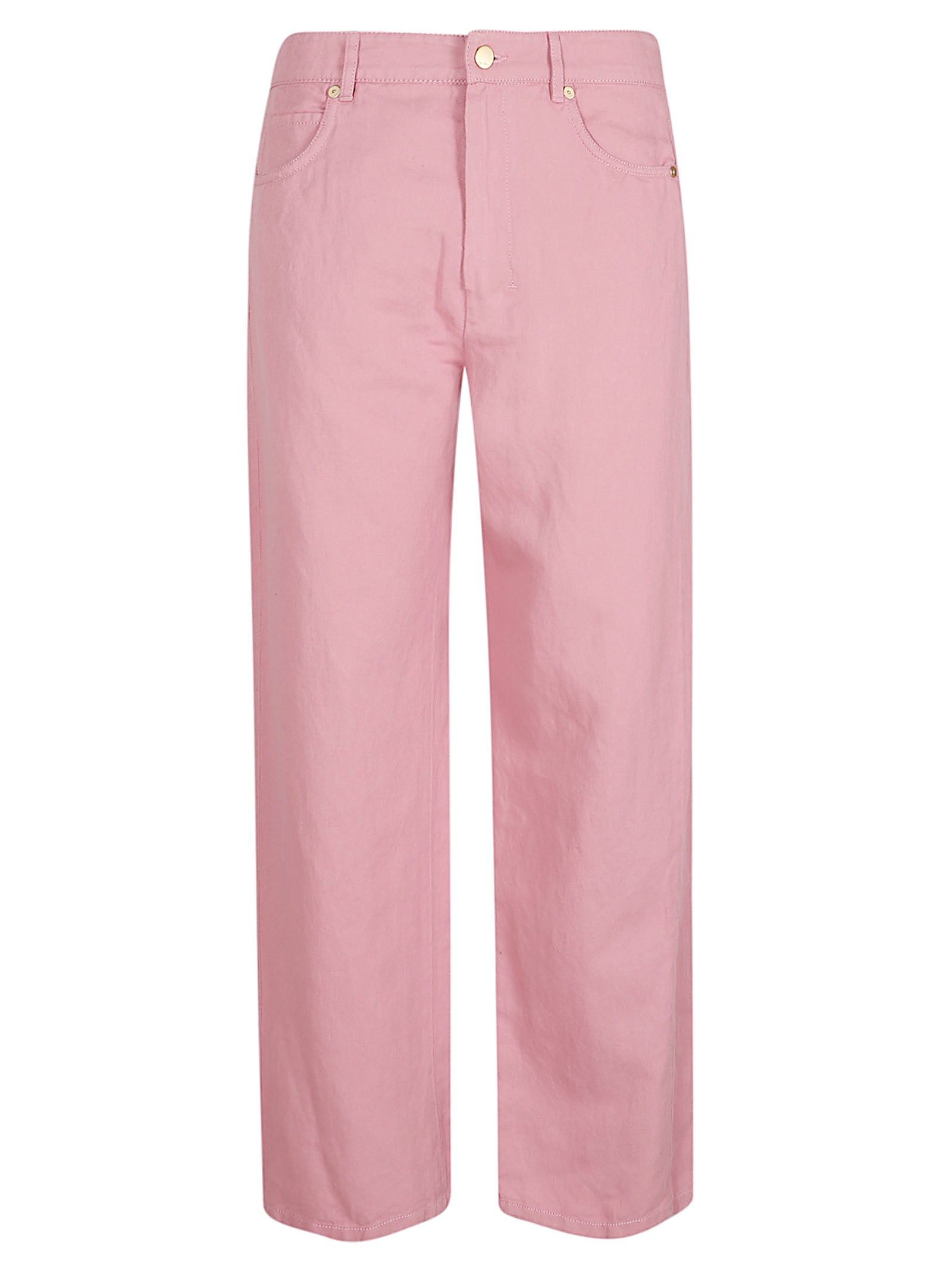 Relaxed Straight-Leg Trousers with Five-Pocket Styling