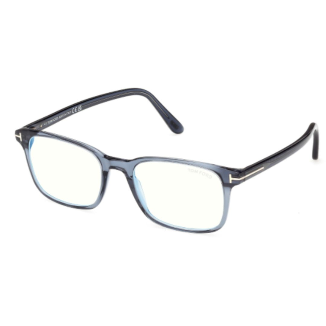 Ft5831-B Translucent Blue Acetate Rectangular Eyeglasses