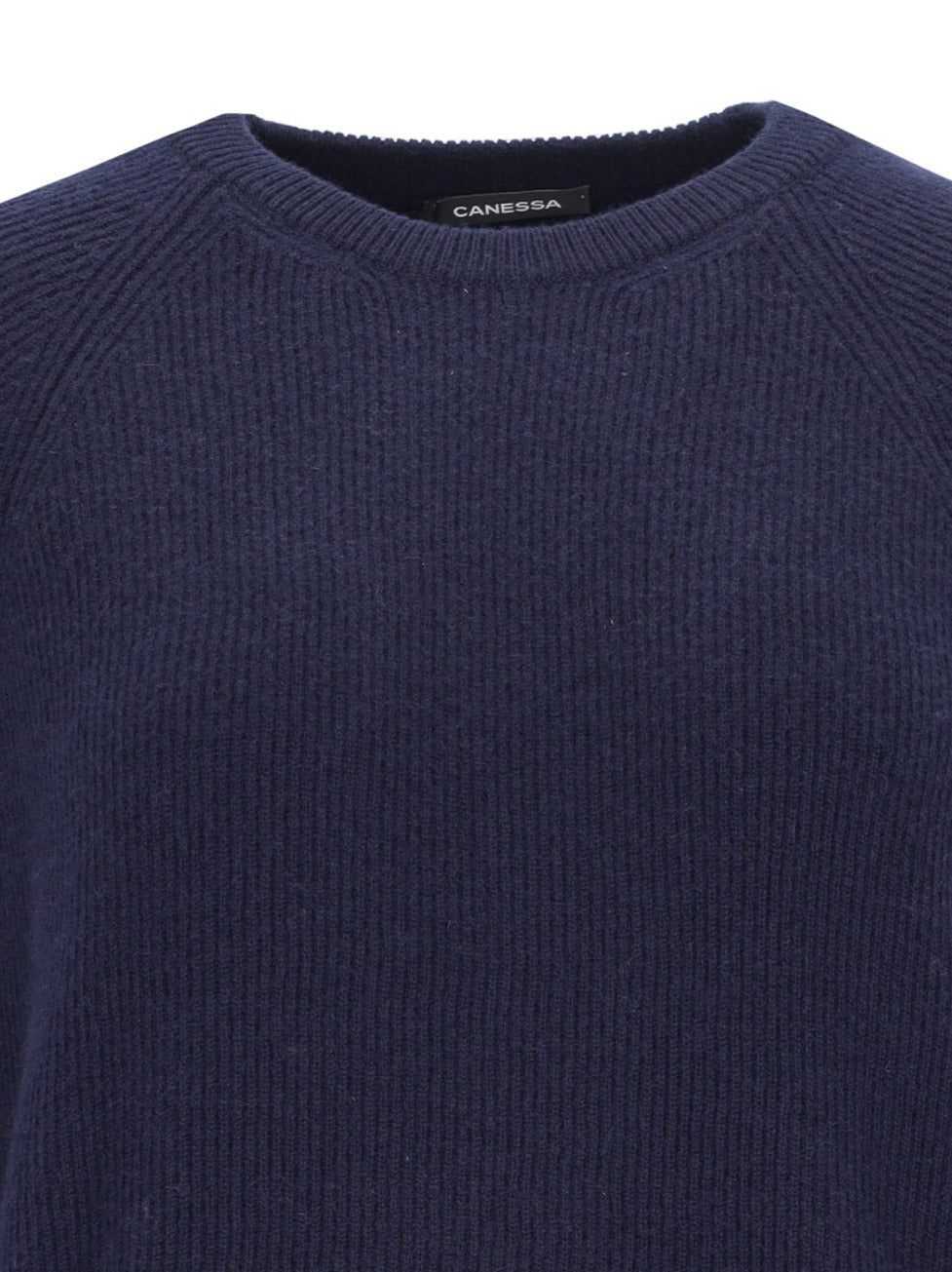 Basic Sweater In Blue Cashmere Navy Tones