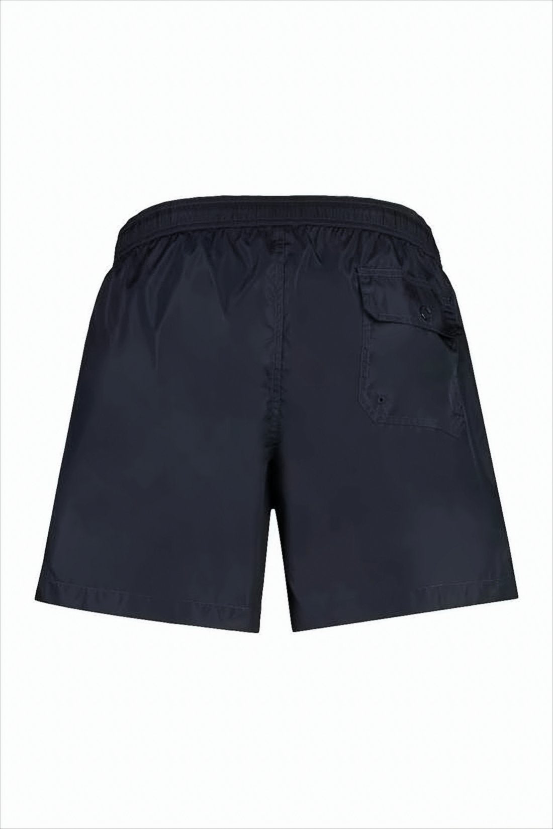 Short Shorts with Elastic Waistband and Button Closure