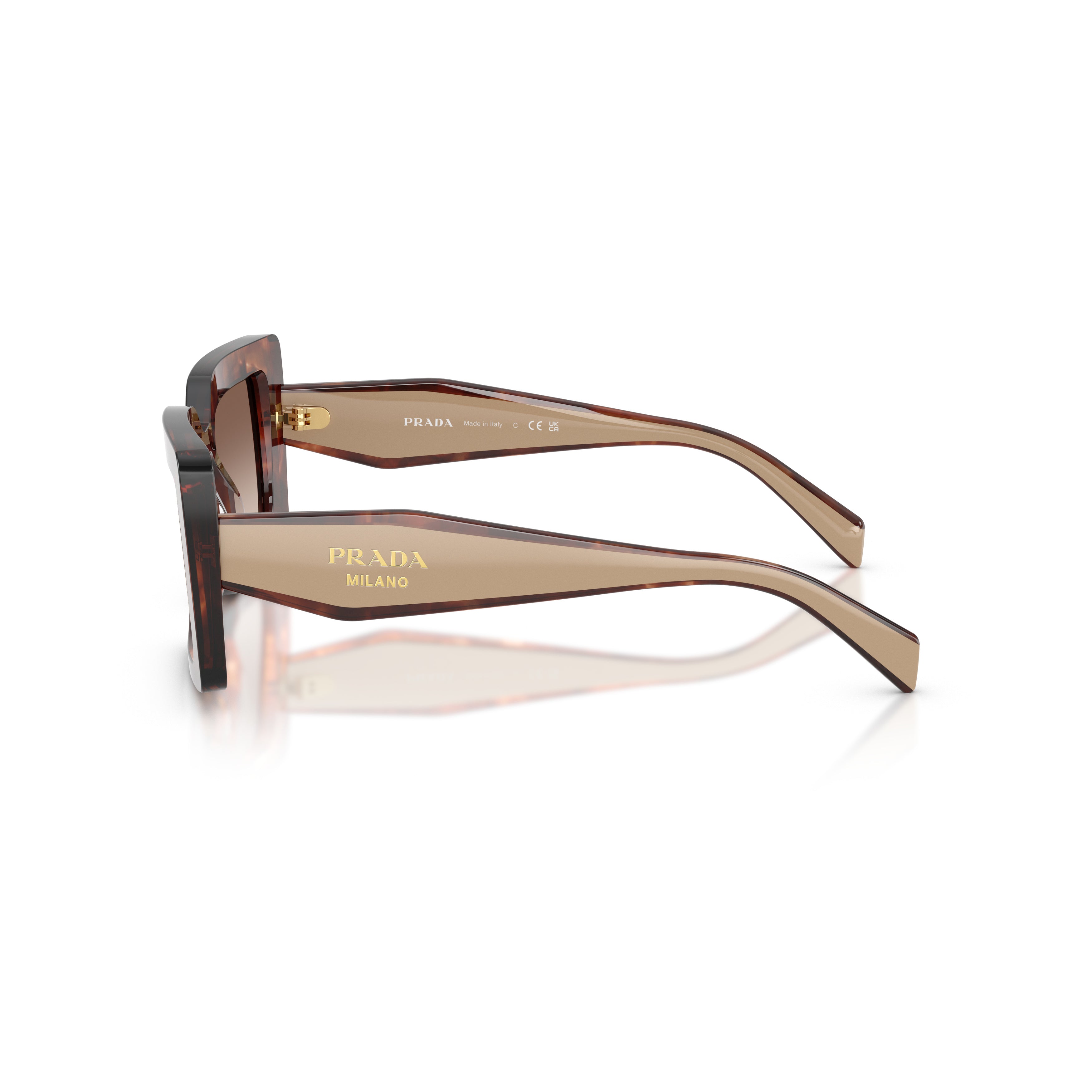 0pr D01s Oversized Rectangular Tortoiseshell Sunglasses