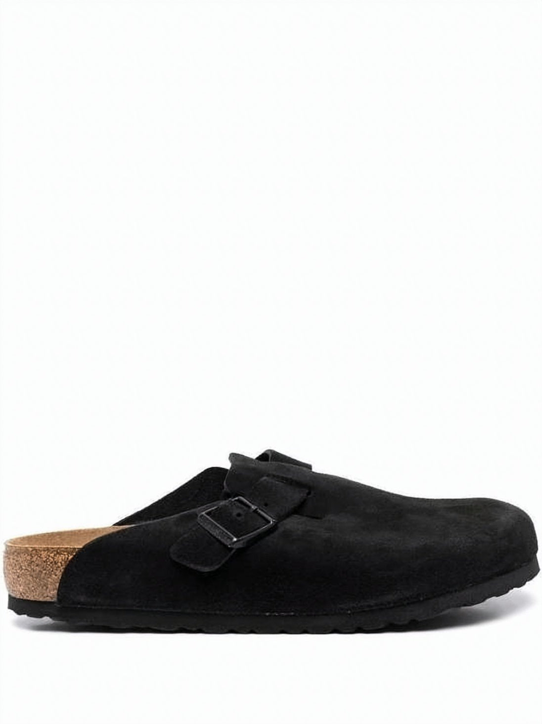 Closed-Toe Mule Slipper With Adjustable Buckle And Suede Upper