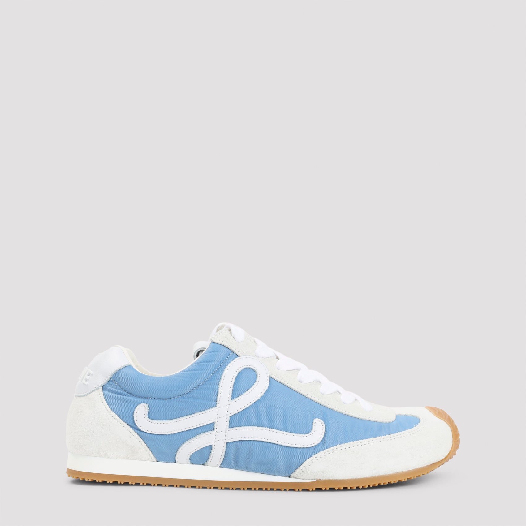 Blue Leather Sneakers with Distinctive Side Design