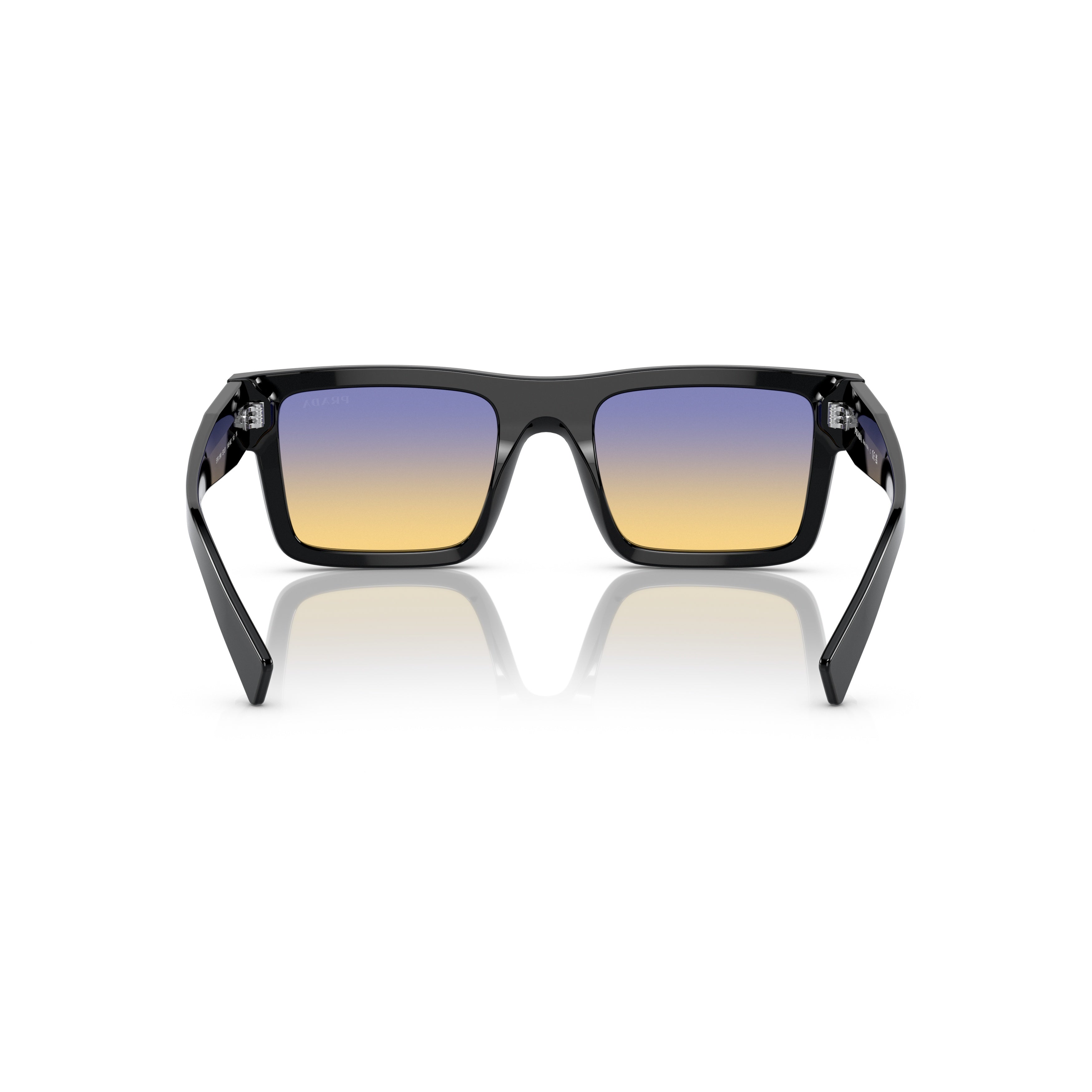 0pr 19ws Rectangular Black Acetate Sunglasses