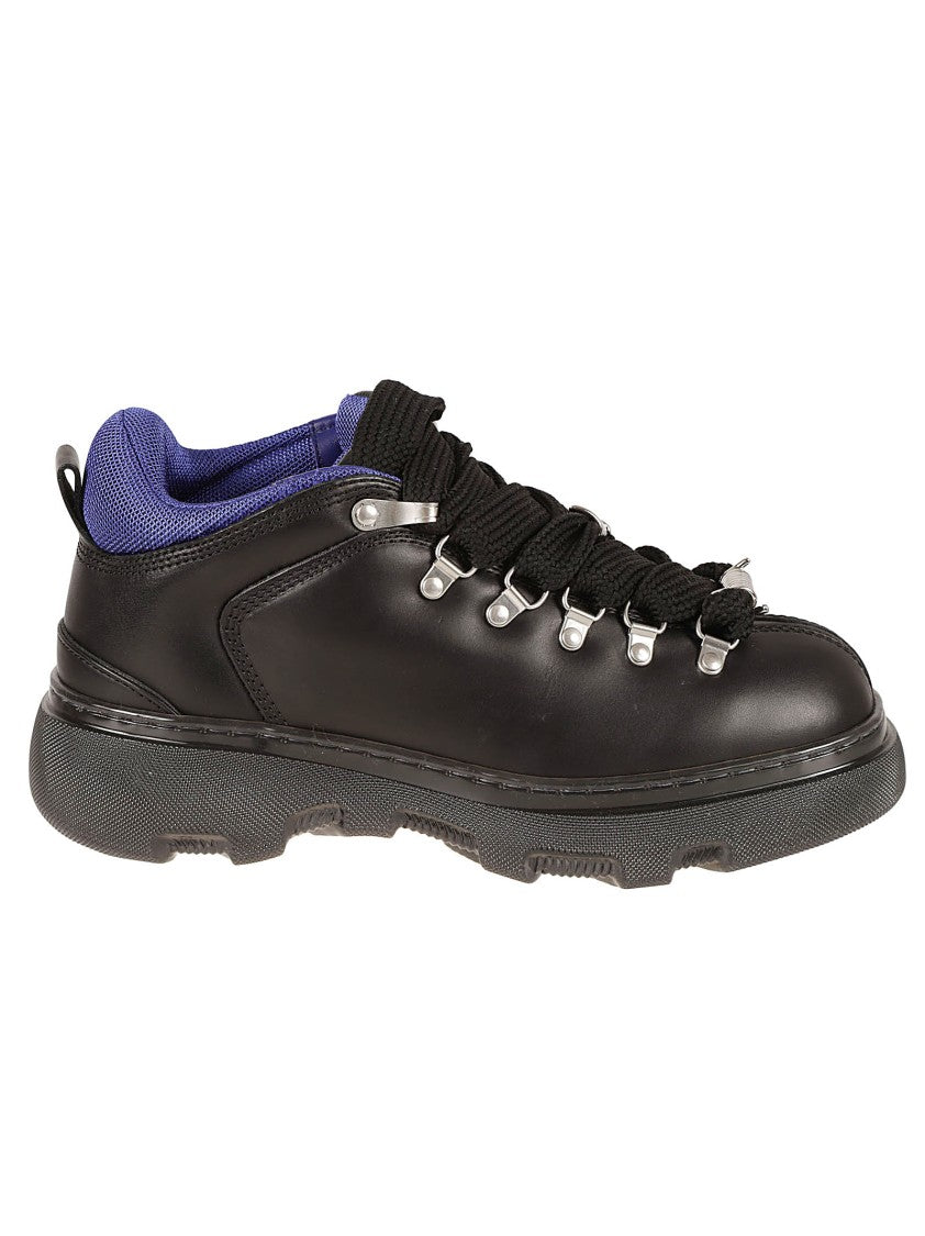 Chunky Sole Black Leather Boots